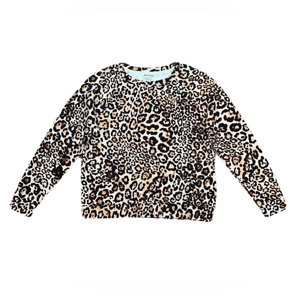 Whistles Brushed Cheetah Sweater/Sweatshirt, Size Small